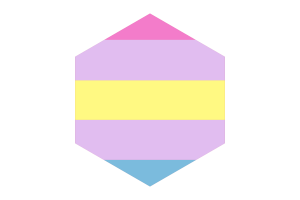 非二元性别人群旗帜六边形