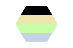 Cassgender性别认同群体旗帜矢量插图