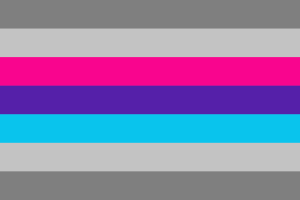 Demiandrogyne双性别认同群体的旗帜