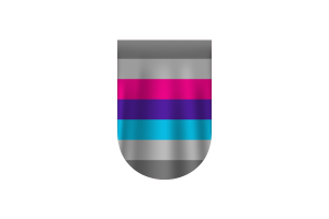 Demiandrogyne双性别认同群体旗帜矢量免费下载（SVG，PNG）