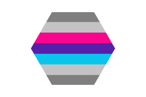 Demiandrogyne双性别认同群体标志矢量免费|SVG 和 PNG