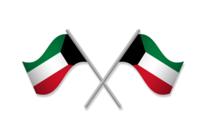 科威特国旗徽章矢量免费