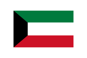 科威特国旗三角形矢量插图