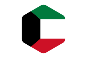 科威特国旗圆形六边形