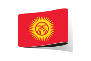 吉尔吉斯斯坦国旗插图剪贴画