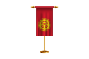 吉尔吉斯斯坦礼仪旗帜矢量免费