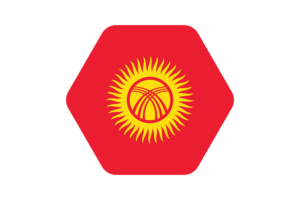 吉尔吉斯斯坦国旗矢量插图
