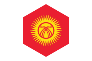 吉尔吉斯斯坦国旗六边形