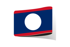 老挝国旗插图剪贴画