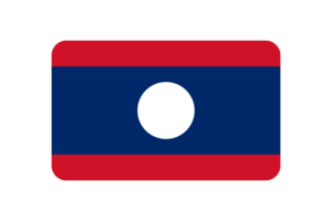 老挝国旗三角形圆形