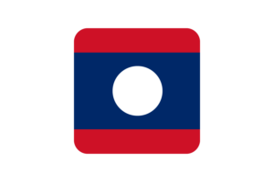 老挝国旗方形圆形