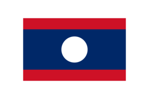 老挝国旗三角形矢量插图