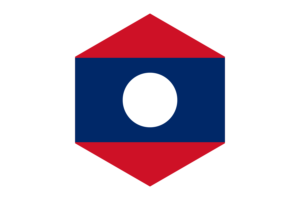 老挝国旗六边形