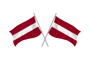 拉脱维亚挥舞友谊旗帜