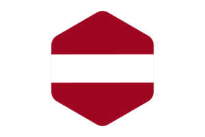 拉脱维亚国旗圆形六边形