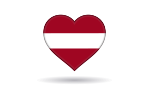 拉脱维亚旗帜心形