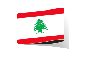 黎巴嫩国旗插图剪贴画