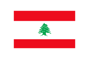 黎巴嫩国旗三角形矢量插图
