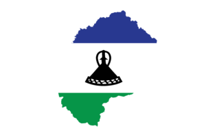 莱索托地图与国旗