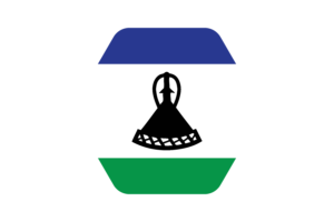 莱索托国旗矢量插图