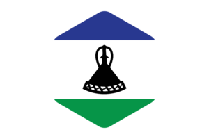 莱索托国旗圆形六边形