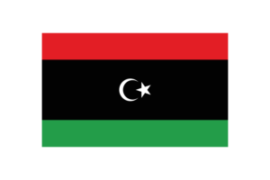 利比亚国旗三角形矢量插图