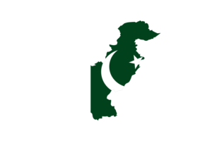 巴基斯坦地图与国旗