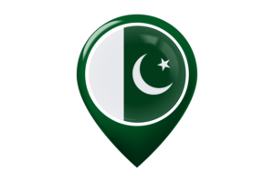 巴基斯坦国旗地图图钉图标