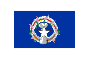 北马里亚纳邦旗帜矢量插图