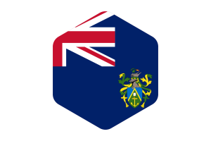 皮特凯恩群岛旗帜圆形六边形