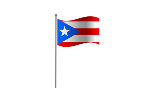 挥舞着波多黎各旗帜