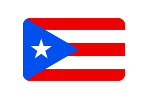 波多黎各旗帜三角形矢量插图