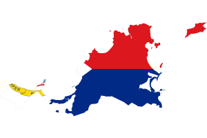 圣马丁地图与旗帜