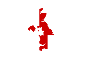 英格兰地图与旗帜