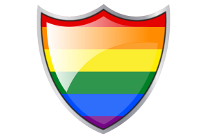 盾牌与同性恋骄傲的旗帜