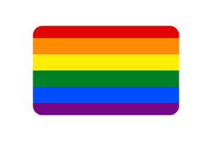 同性恋骄傲旗帜三角形矢量插图
