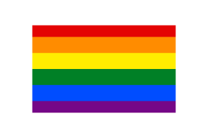 同性恋骄傲旗帜矢量插图