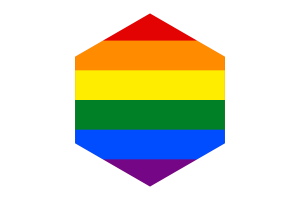 同性恋骄傲旗帜六边形
