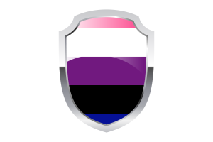 性别流体盾牌标志