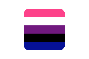 性别流体旗方形圆形