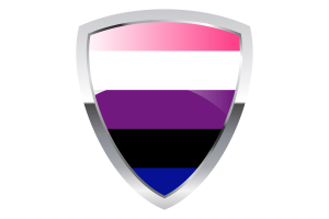 性别流体盾牌旗帜