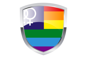 女同性恋骄傲剪贴画的旗帜