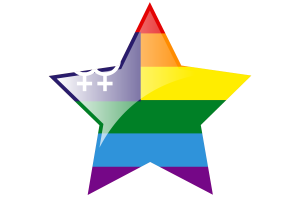 女同性恋骄傲旗星图标