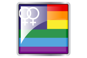 女同性恋骄傲旗帜广场图标