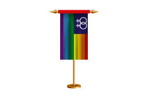 女同性恋骄傲仪式旗帜矢量免费