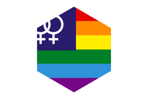 女同性恋骄傲旗帜六边形