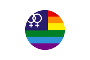 女同性恋骄傲旗帜矢量免费下载