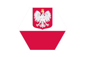 波兰国旗三角形圆形