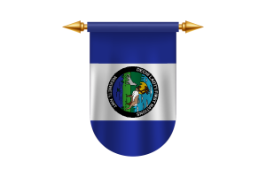 韦奎蒂旗帜徽章矢量图像