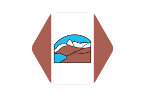 格里斯峡湾旗帜插图六边形圆形